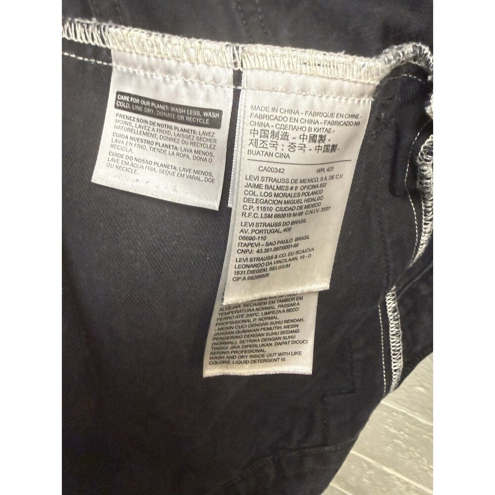 Levi's Denim Jacket Black Jean Large Mens - Picture 5 of 10